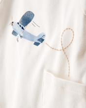 Cargar imagen en el visor de la galería, 4-Piece Airplane Print Outfit Set - Blue
