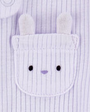 Cargar imagen en el visor de la galería, Bunny 2-Way Zip Ribbed Sleep &amp; Play Pajamas - Purple

