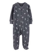 Cargar imagen en el visor de la galería, Space Print 2-Way Zip Thermal Sleep &amp; Play - Grey
