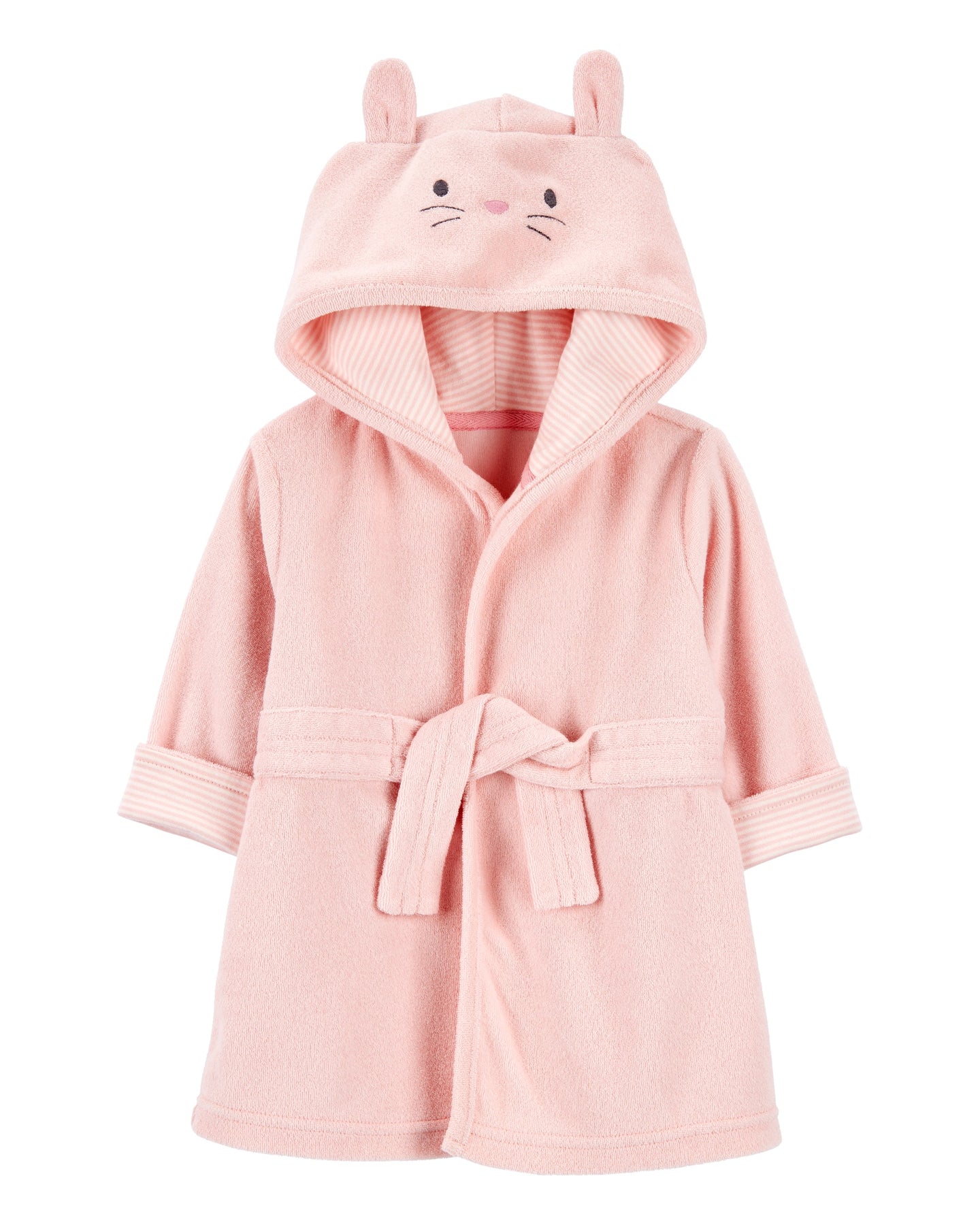 Bunny Hooded Terry Robe - Pink