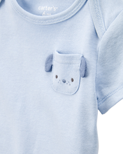 Cargar imagen en el visor de la galería, 5-Pack Dog Short-Sleeve Cotton Bodysuits - Blue
