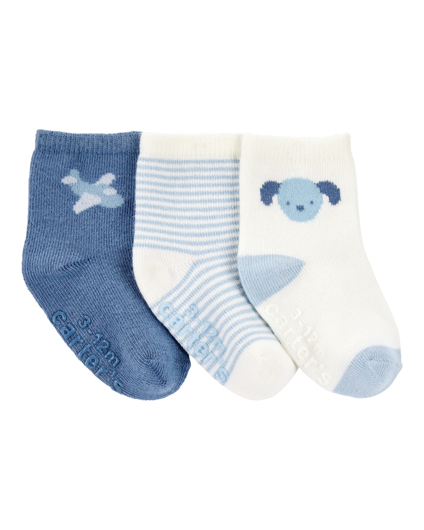 3-Pack Puppy Ankle Socks