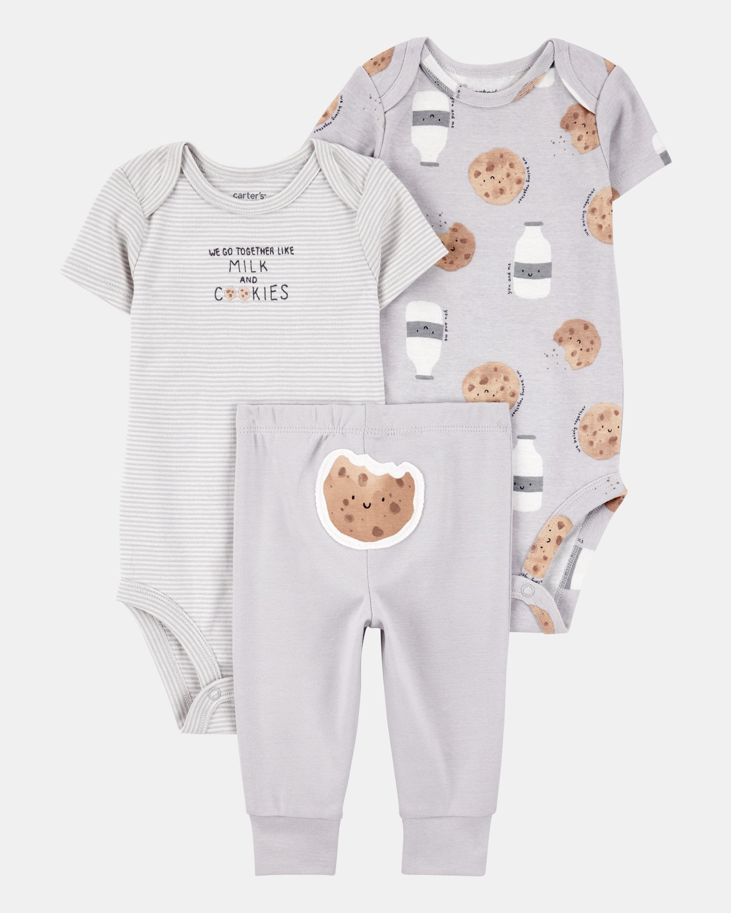 3PC Set Gray Cookie