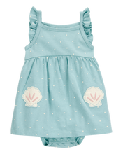 Cargar imagen en el visor de la galería, Blue Sand Dollar Sunsuit Dress
