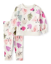 Cargar imagen en el visor de la galería, Butterfly Long-Sleeve Cotton Tee &amp; Pant Set - Ivory
