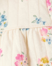 Cargar imagen en el visor de la galería, 3-Piece Floral Quilted Little Jacket Set - Ivory/Blue
