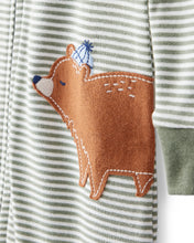 Cargar imagen en el visor de la galería, 1PC Cotton Ftd Green Stripe Bear App
