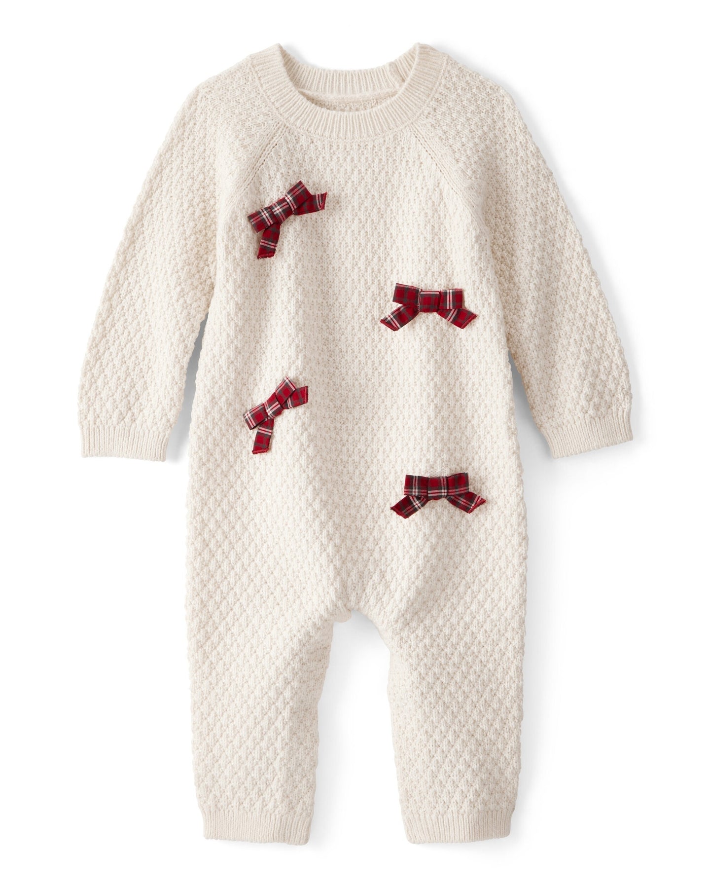 Jumpsuit Ivory Sweaterknit Bows