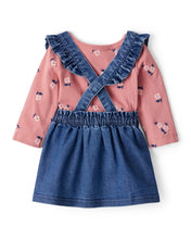 Cargar imagen en el visor de la galería, 3-Piece Floral Long-Sleeve Dress Set - Blue
