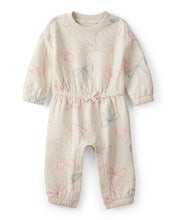 Cargar imagen en el visor de la galería, Bow Print Long-Sleeve Jumpsuit - Ivory
