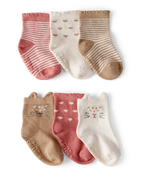 6-Pack Cat Ankle Socks