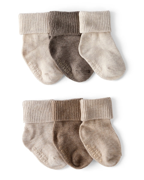 6-Pack Ankle Socks - Brown