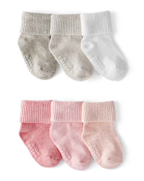 6-Pack Socks - White/Pink