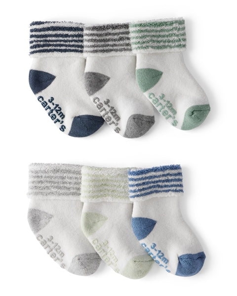 6-Pack Striped Ankle Socks