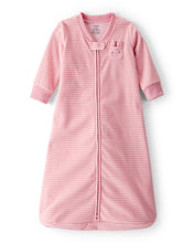 Cargar imagen en el visor de la galería, Bunny Striped Long-Sleeve Wearable Blanket - Pink

