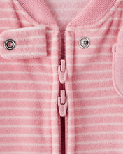 Cargar imagen en el visor de la galería, Bunny Striped Long-Sleeve Wearable Blanket - Pink

