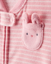 Cargar imagen en el visor de la galería, Bunny Striped Long-Sleeve Wearable Blanket - Pink

