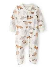 Cargar imagen en el visor de la galería, Fox Print 100% Cotton Long-Sleeve Sleep &amp; Play - Ivory
