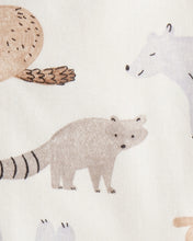 Cargar imagen en el visor de la galería, Fox Print 100% Cotton Long-Sleeve Sleep &amp; Play - Ivory
