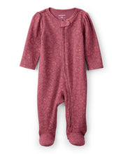 Cargar imagen en el visor de la galería, Floral Print Cotton Long-Sleeve 2-Way Zip Sleep &amp; Play - Pink
