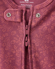 Cargar imagen en el visor de la galería, Floral Print Cotton Long-Sleeve 2-Way Zip Sleep &amp; Play - Pink
