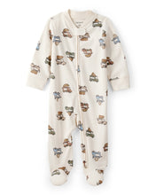 Cargar imagen en el visor de la galería, Truck Print Cotton Long-Sleeve Sleep &amp; Play - Ivory
