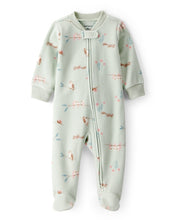 Cargar imagen en el visor de la galería, Squirrel Print Loose Fit Long-Sleeve Sleep &amp; Play - Green
