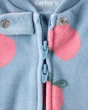 Cargar imagen en el visor de la galería, Apple Print Loose Fit Long-Sleeve Sleep &amp; Play - Blue
