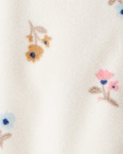 Cargar imagen en el visor de la galería, Floral Print Loose Fit Long-Sleeve 2-Way Zip Sleep &amp; Play - Cream
