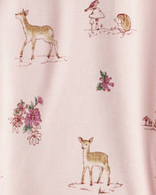 Cargar imagen en el visor de la galería, 2-Pack Deer &amp; Floral Print PurelySoft Long-Sleeve Multipack Bodysuits - Burgundy/Pink
