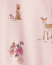 Cargar imagen en el visor de la galería, Deer &amp; Floral Print PurelySoft Sleep &amp; Play - Pink
