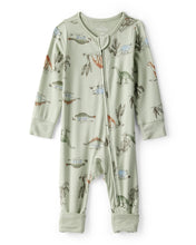Cargar imagen en el visor de la galería, Dinosaur Print PurelySoft Long-Sleeve Sleep &amp; Play - Green

