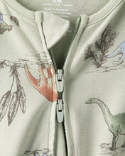 Cargar imagen en el visor de la galería, Dinosaur Print PurelySoft Long-Sleeve Sleep &amp; Play - Green
