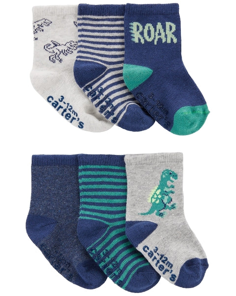 6-Pack Dinosaur Socks