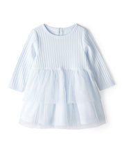 Cargar imagen en el visor de la galería, Tulle Long-Sleeve Dress - Blue
