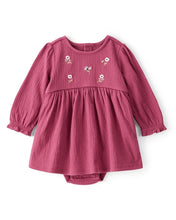 Cargar imagen en el visor de la galería, Embroidered Floral Bodysuit Dress - Pink
