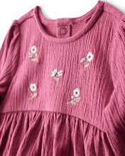 Cargar imagen en el visor de la galería, Embroidered Floral Bodysuit Dress - Pink
