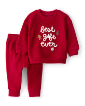 Cargar imagen en el visor de la galería, 2-Piece Best Gift Ever Holiday Sweater &amp; Pant Set - Red
