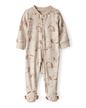 Cargar imagen en el visor de la galería, Mammoth Print 100% Cotton Long-Sleeve Snug Fit Sleep &amp; Play Pajamas - Beige
