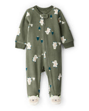 Cargar imagen en el visor de la galería, Yeti Fleece Loose Fit 2-Way Zip Sleep &amp; Play Pajamas - Green
