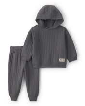 Cargar imagen en el visor de la galería, 2-Piece Hooded Tee &amp; Pant Set - Grey
