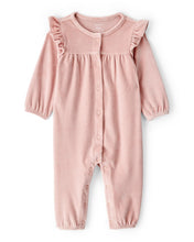 Cargar imagen en el visor de la galería, Velour Long-Sleeve Jumpsuit - Pink
