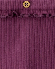 Cargar imagen en el visor de la galería, 2-Pack Ruffle Waist Rib Pants - Purple
