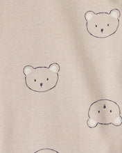 Cargar imagen en el visor de la galería, 3-Piece Bear Print Long-Sleeve Bodysuit &amp; Pant Set - Brown/White
