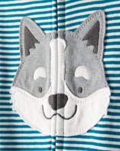 Cargar imagen en el visor de la galería, Dog 100% Cotton Snug Fit 1-Piece Pajamas - Blue
