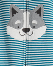 Cargar imagen en el visor de la galería, Dog 100% Cotton Snug Fit 1-Piece Pajamas - Blue
