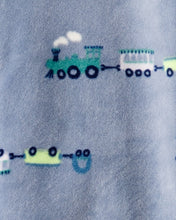 Cargar imagen en el visor de la galería, Train DreamPlush Long-Sleeve Snug Fit 1-Piece Pajamas - Blue/Grey
