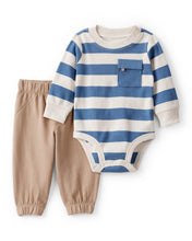 Cargar imagen en el visor de la galería, 2-Piece Striped Bodysuit &amp; Pant Set
