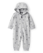 Cargar imagen en el visor de la galería, Soccer Quilted Long-Sleeve Hooded Jumpsuit - Black
