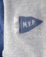 Cargar imagen en el visor de la galería, Varsity French Terry Sweatshirt &amp; Pant Set - Grey/Navy
